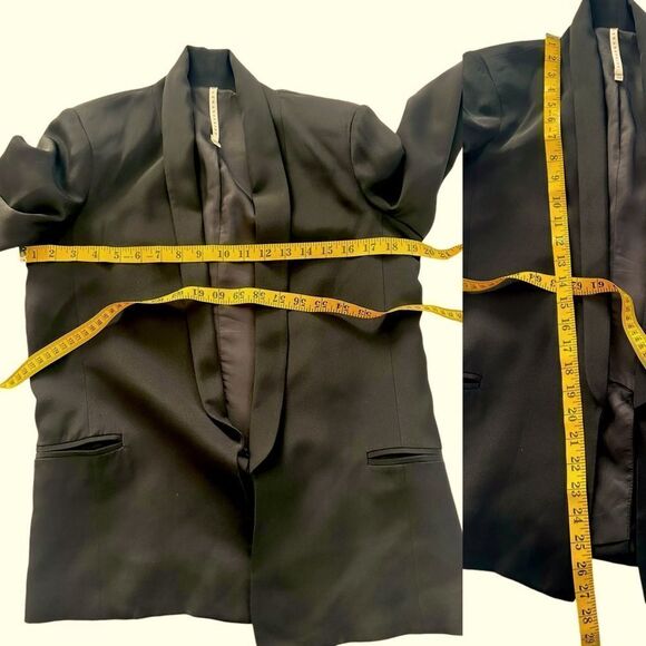 TRUTH AND PRIDE 100% Silk Shawl Lapel Blazer Cardigan Size S - Picture 11 of 16